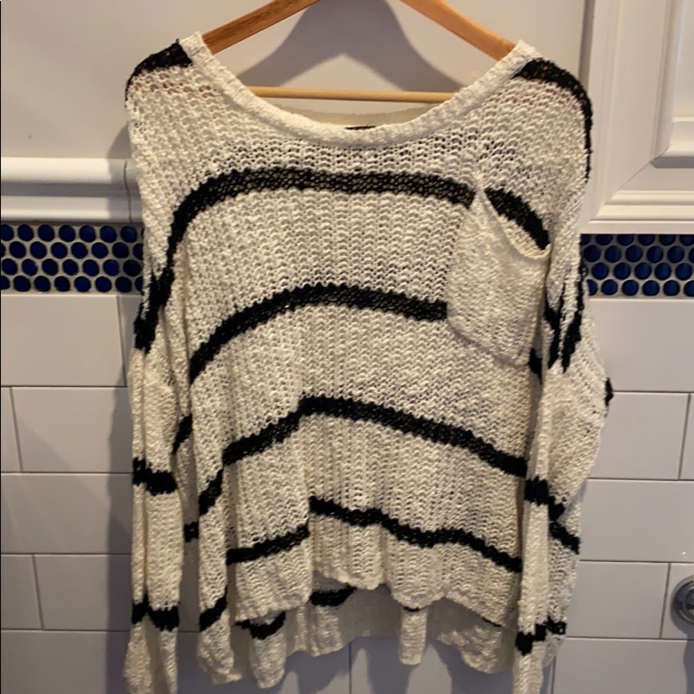 Black and White striped sweater